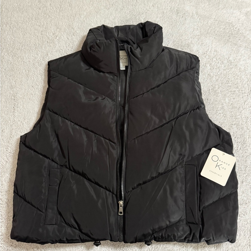 Oasis Black Puffer Vest